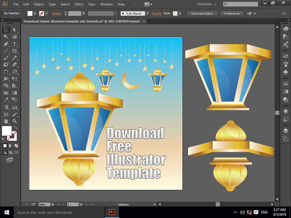 Islamic Design Free Illustrator Template MTC TUTORIALS MTC TUTORIALS