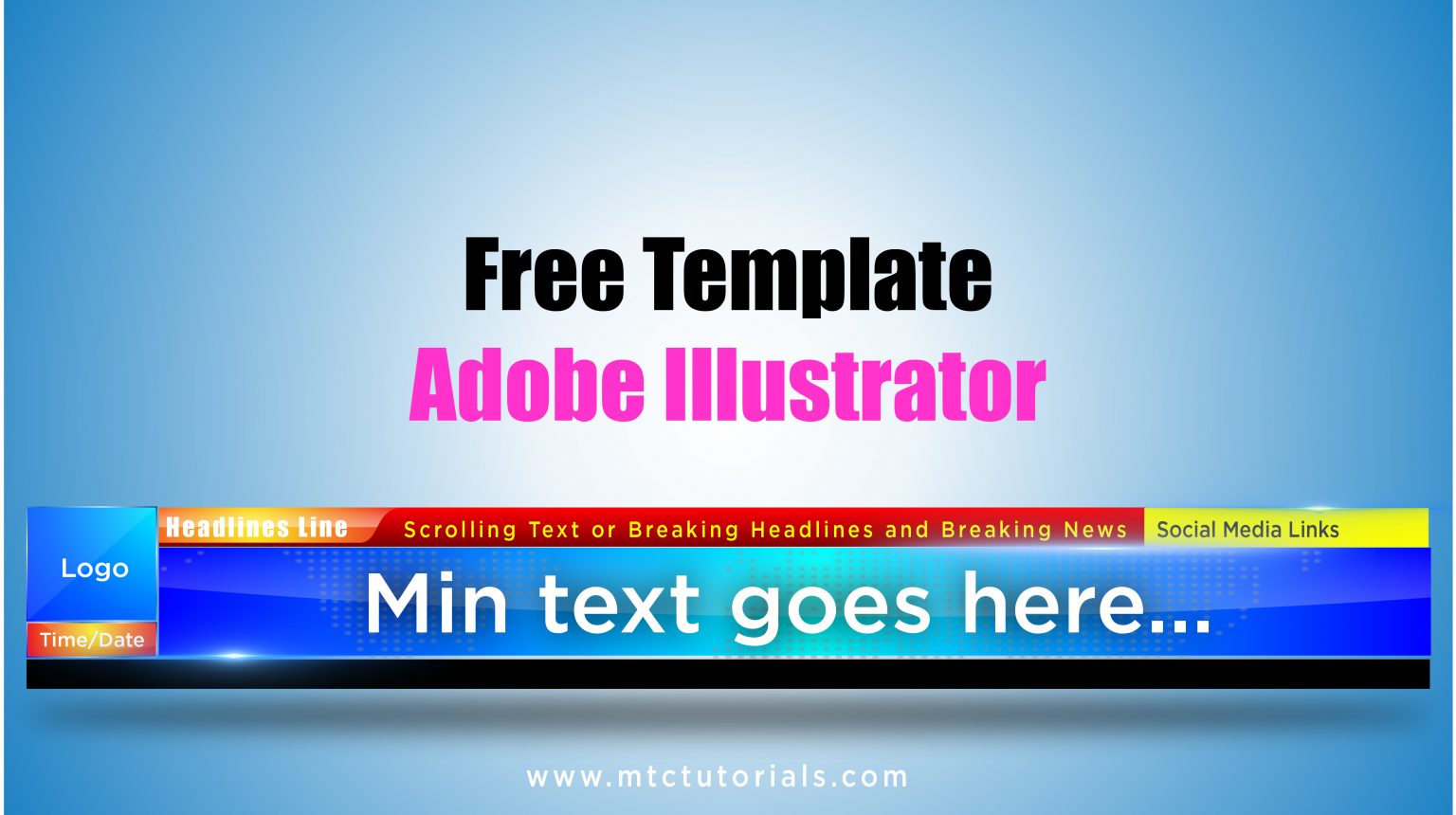 Download Free News Lower Third Adobe Illustrator Template