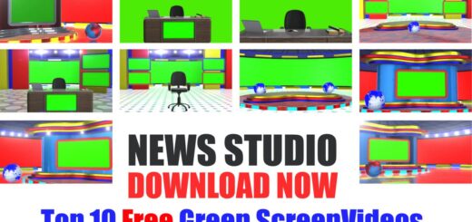 Download free breaking news green screen studio