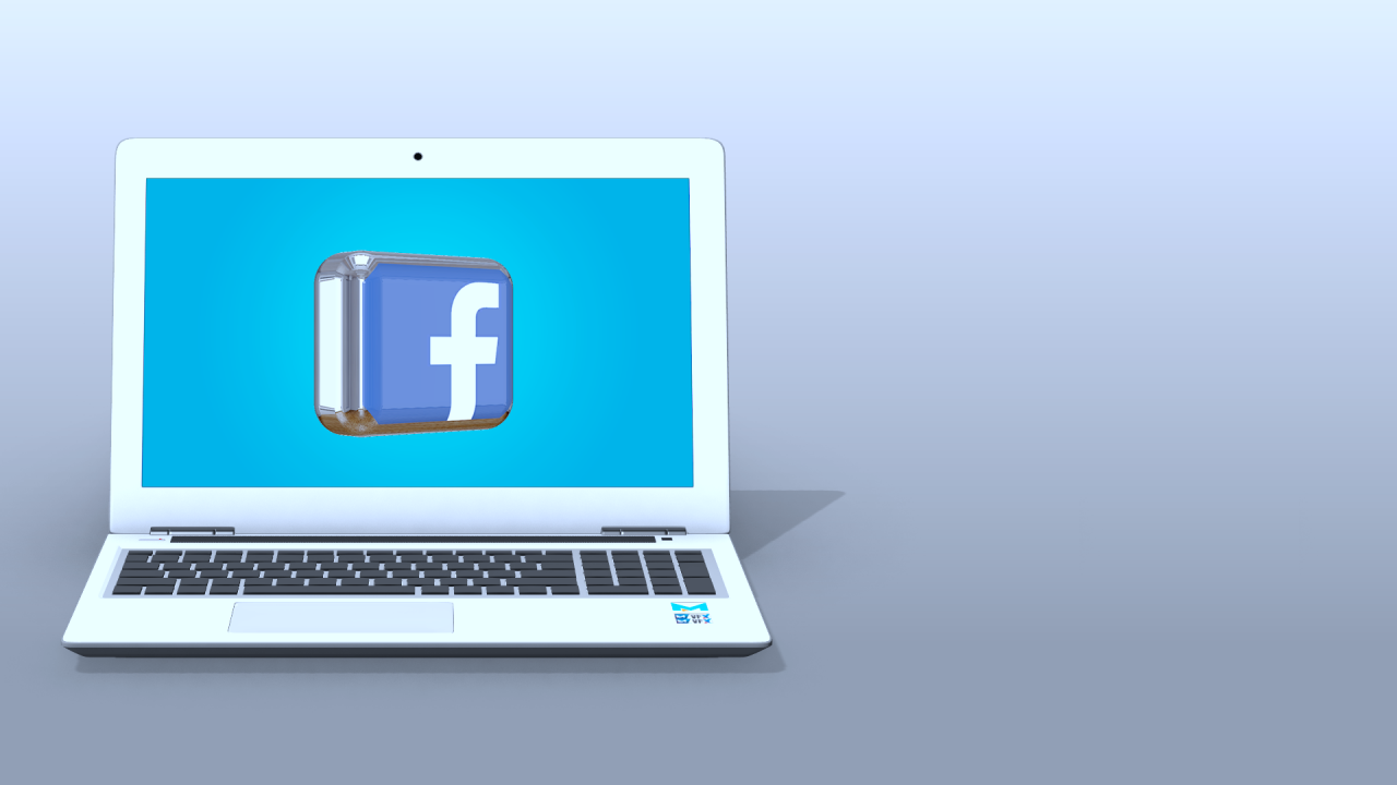 Free Facebook 3d Logo In Laptop Display Mtc Tutorials