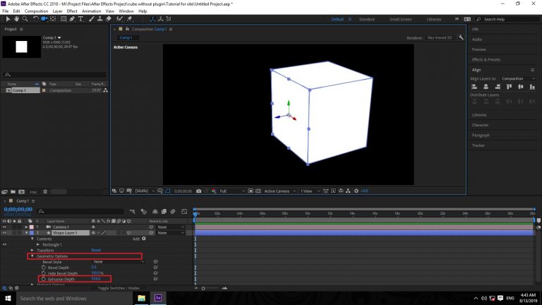 after effects ray traced 3d deprecated