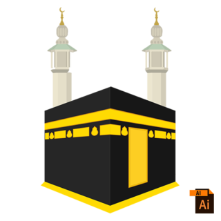 Kaaba vector free Illustrator file 2 download - MTC TUTORIALS