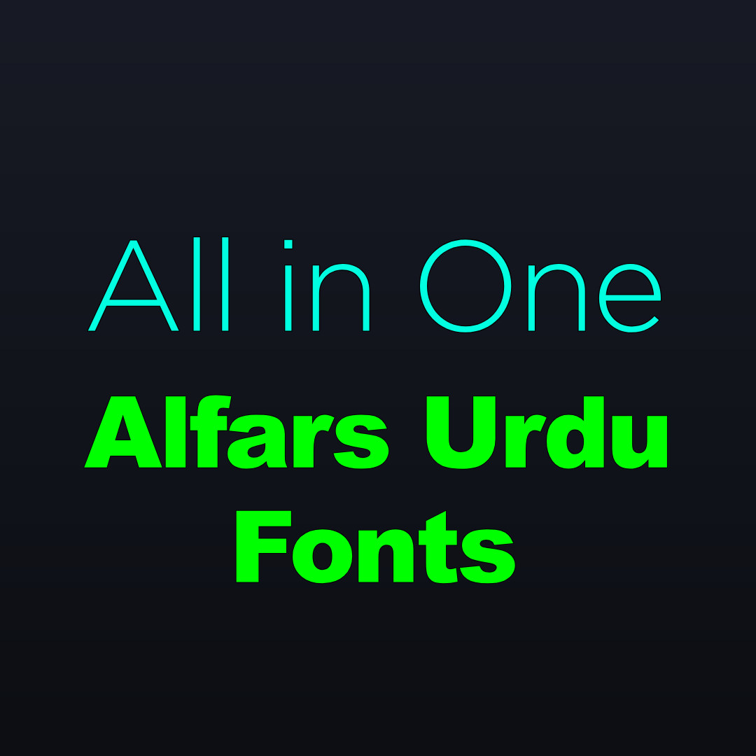 Alfars Urdu Fonts - MTC TUTORIALS